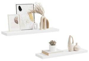 Półki ścienne, 2 szt., białe, 90x23,5x3,8 cm, mdf