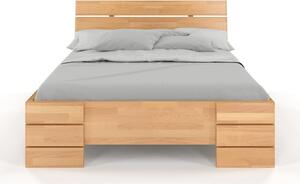 Łóżko drewniane bukowe Visby Sandemo High & LONG (długość + 20 cm)