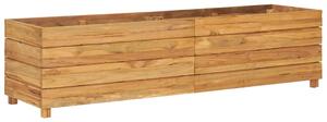 Podwyższona donica 150x40x38 cm drewno tekowe z odzysku i stal