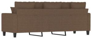 Sofa 3-osobowa, brÄ zowa, 180 cm, tapicerowana tkaninÄ