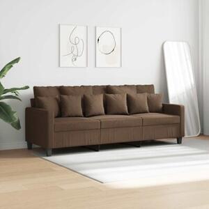 Sofa 3-osobowa, brÄ zowa, 180 cm, tapicerowana tkaninÄ