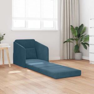 Sofa bed niebieski 65 x 80 x 83 cm aksamit