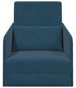 Sofa bed niebieski 65 x 80 x 83 cm aksamit