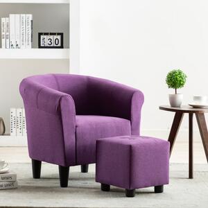 Fotel, fioletowy, tapicerowany tkaniną