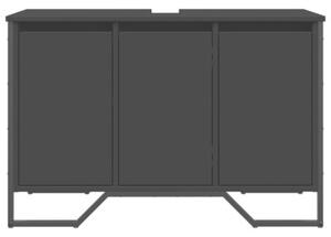 Szafka pod umywalkę, czarna, 91x35x60 cm