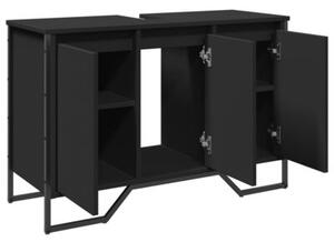 Szafka pod umywalkę, czarna, 91x35x60 cm