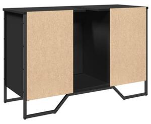 Szafka pod umywalkę, czarna, 91x35x60 cm