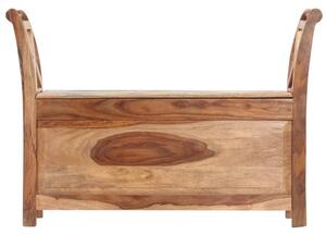 Ławka, 103x33x72 cm, lite drewno sheesham