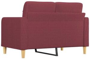 Sofa 2-osobowa, winna czerwieÅ, 120 cm, tapicerowana tkaninÄ