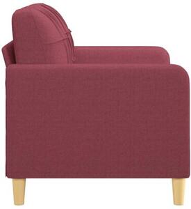 Sofa 2-osobowa, winna czerwieÅ, 120 cm, tapicerowana tkaninÄ