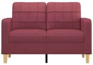 Sofa 2-osobowa, winna czerwieÅ, 120 cm, tapicerowana tkaninÄ