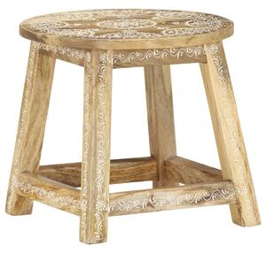 Ręcznie malowany stołek, 38x38x35 cm, lite drewno mango