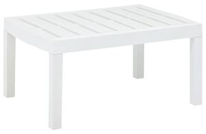 Stolik ogrodowy, biały, 78x55x38 cm, plastikowy