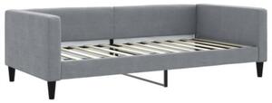 Sofa rozsuwana z materacami, jasnoszara, 100x200 cm, tkanina