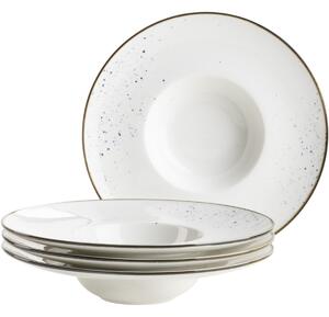 Mäser 4-częściowy zestaw talerzy dla smakoszyPintar White niebieskie kropki 26 cm