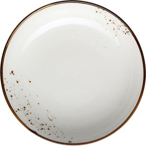 Mäser Głęboki talerz Pintar White brązowe kropki21 cm