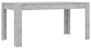Stół jadalniany, betonowy szary, 160x80x76 cm, płyta wiórowa