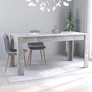 Stół jadalniany, betonowy szary, 160x80x76 cm, płyta wiórowa