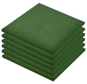 Gumowe płyty, 6 szt., 50 x 50 x 3 cm, zielone