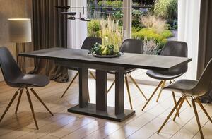 Stół rozkładany APPIA BLACK 130(210)x80 beton/czarny