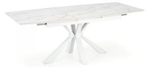 EMWOmeble VIVALDI stół rozkładany blat - biały marmur, nogi - biały