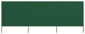 Parawan 3-skrzydłowy z tkaniny, 400x80 cm, zielony