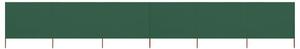 Parawan 6-skrzydłowy z tkaniny, 800x160 cm, zielony