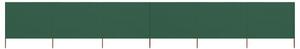 Parawan 6-skrzydłowy z tkaniny, 800x120 cm, zielony