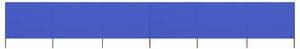 Parawan 6-skrzydłowy z tkaniny, 800x160 cm, błękit lazur