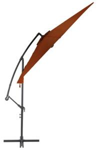 Parasol wiszący z aluminiowym słupkiem, 300 cm, terakota