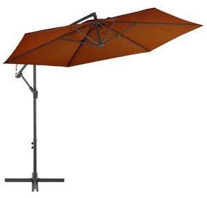 Parasol wiszący z aluminiowym słupkiem, 300 cm, terakota