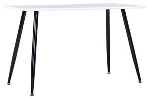 Stół do jadalni, biało-czarny, 120x60x74 cm, MDF