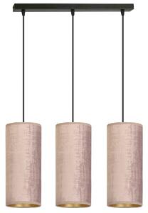 BENTE 3 BL ROSE lampa wisząca abażury welurowe regulowana złoty środek
