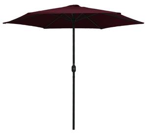 Parasol ogrodowy na aluminiowym słupku, 270x246 cm, bordowy
