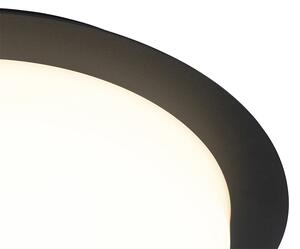 Zewnetrzna Nowoczesna czarna okrągła lampa sufitowa z diodą LED IP44 - Lys Oswietlenie zewnetrzne