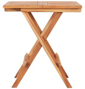 Składany stolik bistro, 60x60x65 cm, lite drewno tekowe