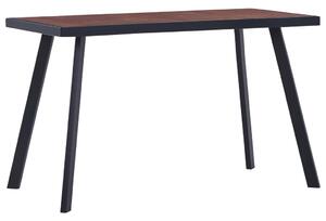 Stół jadalniany, ciemne drewno i czerń, 120x60x75 cm, MDF