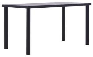 Stół jadalniany, czarny i betonowy szary, 140x70x75 cm, MDF
