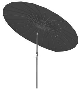 Parasol ogrodowy na słupku aluminiowym, 270 cm, czarny