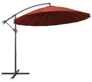 Wiszący parasol, terakotowy, 3 m, aluminiowy słupek