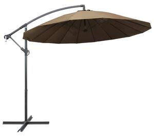 Wiszący parasol ogrodowy, taupe, 3 m, słupek aluminiowy