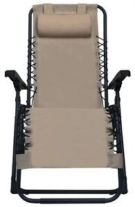 Składane krzesło tarasowe, taupe, textilene