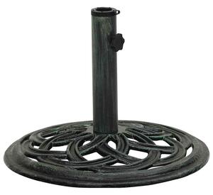 Podstawa pod parasol, zielona, 44x44x31 cm, żeliwo