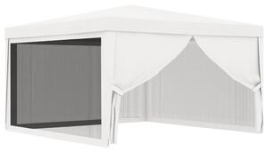 Namiot imprezowy z 4 siatkowymi ściankami, 4x4 m, biały