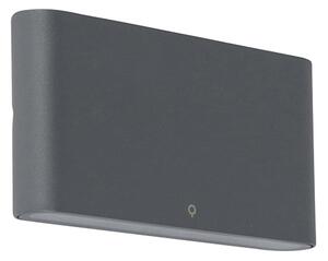 Lampa ścienna zewnętrzna ciemnoszara 17,5 cm z LED IP65 - Batt