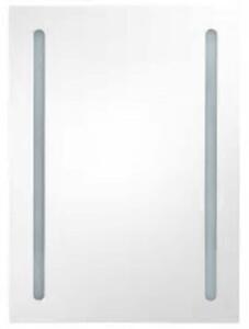 Szafka łazienkowa z lustrem i LED, 50 x 13 x 70 cm