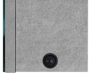 Szafka łazienkowa z lustrem i LED, szarość betonu, 62x14x60 cm