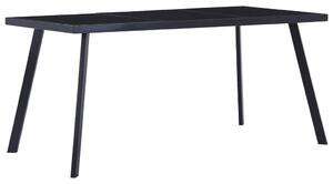 Stół jadalniany, czarny, 180 x 90 x 75 cm, hartowane szkło