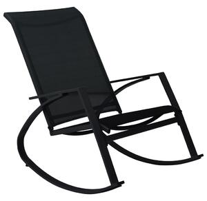 Ogrodowe krzesła bujane, 2 szt., textilene, czarne