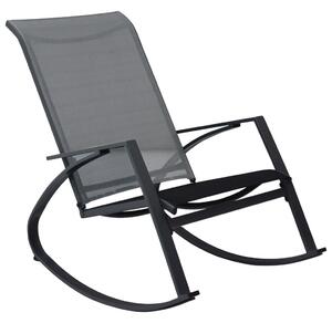 Bujane krzesła ogrodowe, 2 szt., textilene, ciemnoszare